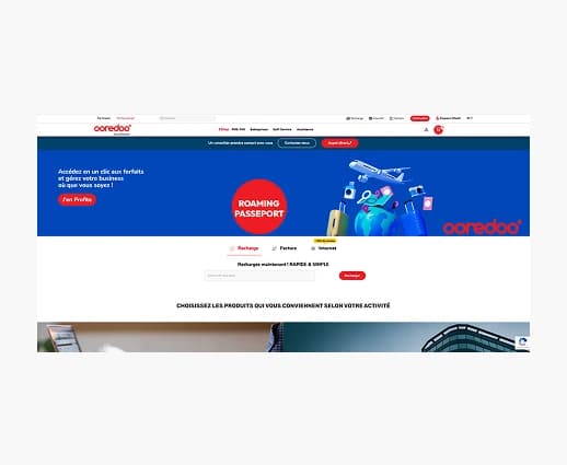 Ooredoo B2B screenshot